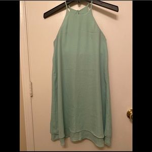 Mint green halter dress